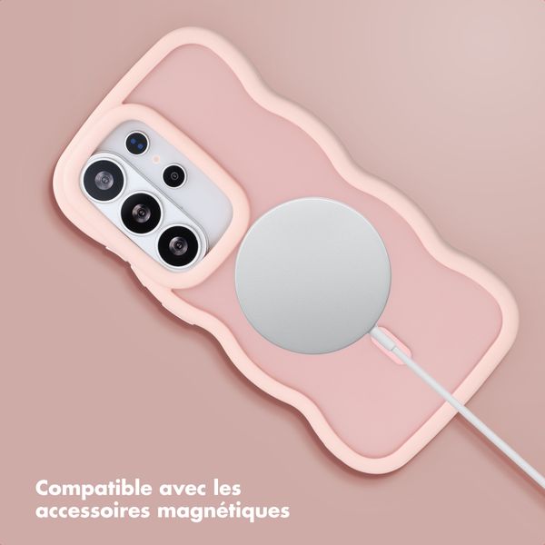Selencia Coque arrière Wavy avec MagSafe Samsung Galaxy S26 Ultra - Soft Pink