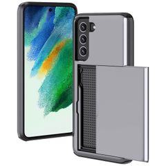 imoshion Coque arrière avec porte-cartes Samsung Galaxy S21 FE - Gris