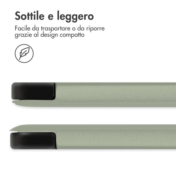imoshion Coque tablette Design Trifold Apple iPad 9 (2021) 10.2 pouces / iPad 8 (2020) 10.2 pouces / iPad 7 (2019) 10.2 pouces - Floral Green