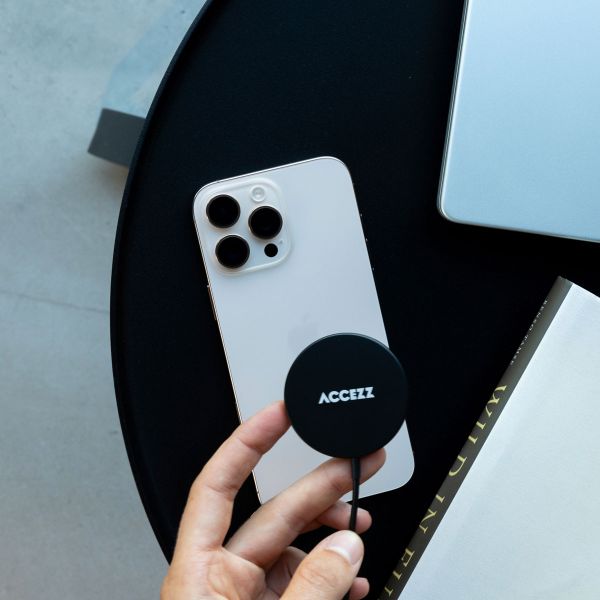Accezz Wireless Charger USB-C - Chargeur MagSafe sans fil - 1 mètre - Noir