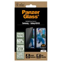 PanzerGlass ﻿Protection d'écran Privacy Ultra-Wide Fit Anti-bactérienne avec applicateur Samsung Galaxy A36