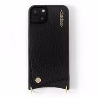 Dutchies Coque avec porte-cartes Apple iPhone 13 - Cordon de téléphone non inclus - Noir