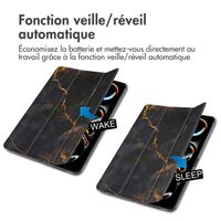 imoshion Coque tablette Design Trifold Apple iPad Pro 11 (2024) M4 - Black Marble