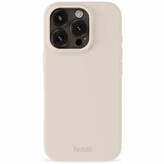 Holdit Coque Silicone iPhone 16 Pro - Light Beige