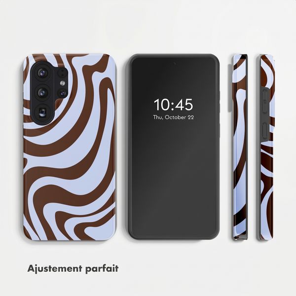 Selencia Coque arrière Vivid avec MagSafe Samsung Galaxy S26 Ultra - Dream Swirl Chocolate