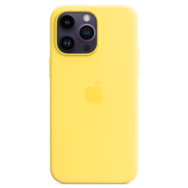 Apple Coque en silicone MagSafe iPhone 14 Pro Max - Canary Yellow