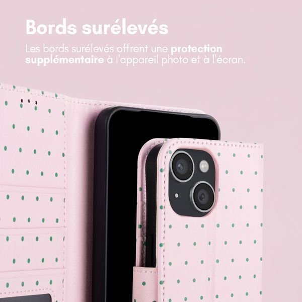 imoshion Étui de télephone portefeuille Design Apple iPhone 14 - Happy Dots