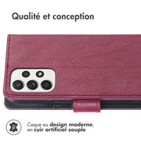 imoshion Étui de téléphone portefeuille Luxe Samsung Galaxy A52(s) (5G/4G) - Bordeaux