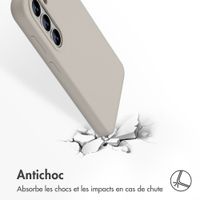 Accezz Coque Liquid Silicone avec MagSafe Samsung Galaxy S26 - Stone