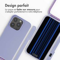 imoshion Coque en silicone avec cordon Apple iPhone 15 Pro - Violet