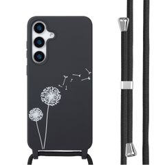 imoshion Coque design en silicone avec cordon Samsung Galaxy S25 Plus - Dandelion Black