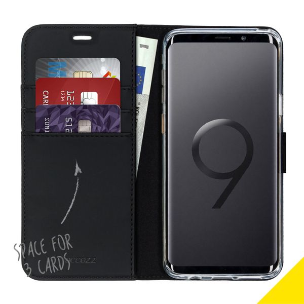 Accezz Étui de téléphone Wallet Samsung Galaxy S9 Plus - Noir