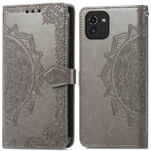 imoshion Etui de téléphone portefeuille Mandala Samsung Galaxy A03 - Gris