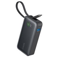 Anker Nano | Powerbank 10.000 mAh - 30 Watt - Câble USB-C intégré - Noir