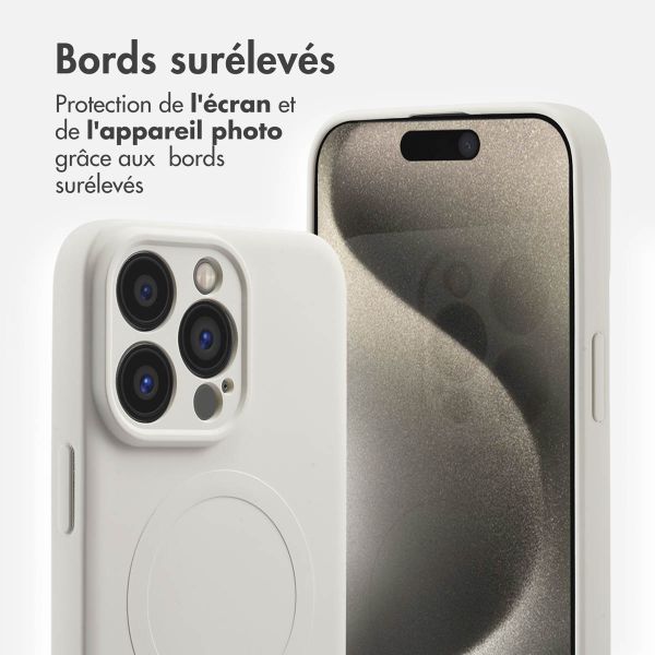 imoshion Coque Couleur avec MagSafe Apple iPhone 15 Pro Max - Beige