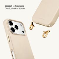 Selencia Coque arrière Rivièra avec MagSafe avec crochets amovibles iPhone 12 / 12 Pro - Milky Latte