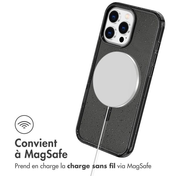 imoshion Coque Pailletée avec MagSafe Apple iPhone 16 Pro Max - Glitter Noir