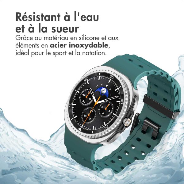 imoshion Bracelet Ocean en silicone Samsung Galaxy Watch 8 (40/44mm) / Classic (46mm) - Vert foncé