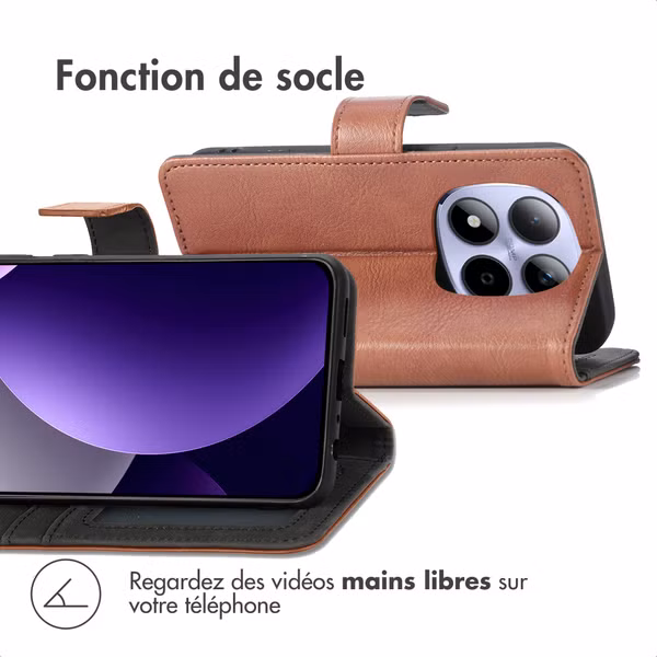 imoshion Étui de télephone portefeuille Xiaomi Redmi Note 15 Pro (5G) - Marron