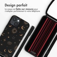 imoshion Coque design en silicone avec cordon Apple iPhone 15 - Sky Black