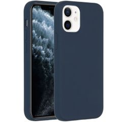 Accezz Coque Liquid Silicone Apple iPhone 12 Mini - Bleu foncé