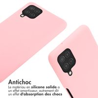 imoshion ﻿Coque en silicone avec cordon Samsung Galaxy A12 - Rose