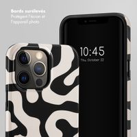 Selencia Coque arrière Vivid Tough iPhone 14 Pro Max - Art Wave Black