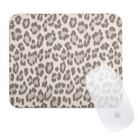 Selencia Sabi Tapis de Souris en Similicuir imprimé panthère - 20 x 24 cm - Soft Ivory