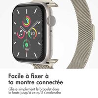 imoshion Bracelet milanais fin Apple Watch Series 1 à 9 / SE (38/40/41 mm) | Series 10 (42 mm) - Champagne