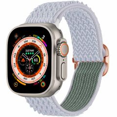 imoshion Bracelet en nylon élastique Apple Watch Series 1 t/m 11 / SE / Ultra (44/45/46/49 mm) - Gris clair