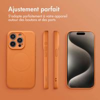 imoshion Coque Couleur avec MagSafe Apple iPhone 15 Pro Max - Neon Orange
