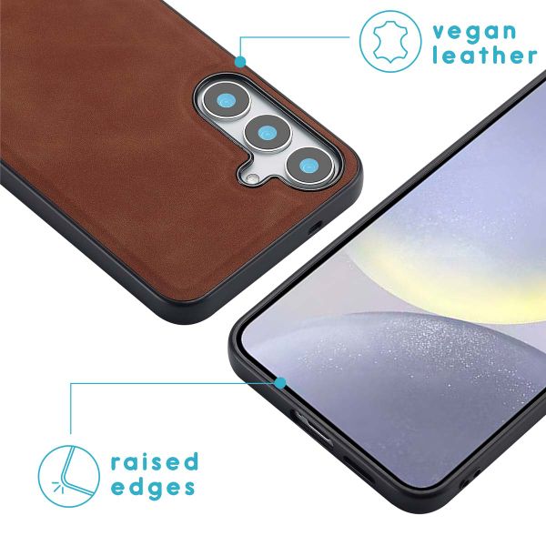 imoshion Etui de télephone luxe 2-en-1 amovible Samsung Galaxy S25 Plus - Marron