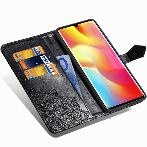 Etui de téléphone Mandala Xiaomi Mi Note 10 Lite - Noir