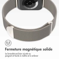 imoshion Bracelet magnétique milanais Apple Watch Series 1 - 11 / SE / Ultra (44/45/46/49 mm) - Taille M - Starlight