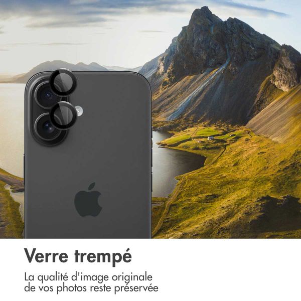 imoshion Lot de 2 protections d'objectif de caméra Apple iPhone 17 / 16 / 16 Plus - Noir