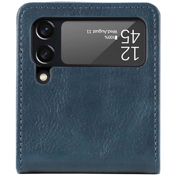 imoshion Étui de télephone portefeuille Luxe Samsung Galaxy Z Flip 3 - Bleu foncé