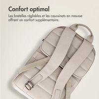 Accezz Leather Sac à dos ordinateur 16 pouces - Beige