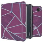 imoshion Design Slim Hard Sleepcover avec support Kobo Libra Colour - Bordeaux Graphic