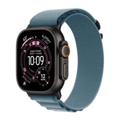 Apple Bracelet Alpine Loop Apple Watch Series 1 - 11 / SE / Ultra (44/45/46/49 mm) - Taille S - Light Blue / Black Titanium