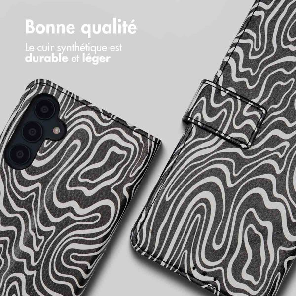 imoshion Étui de télephone portefeuille Design Samsung Galaxy A54 (5G) - Black And White