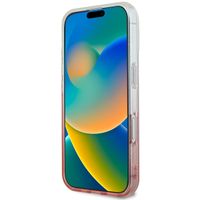 Guess Coque MagSafe IML Glitter Gradient Apple iPhone 16 - Pink