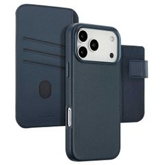 Accezz Étui de télephone portefeuille en cuir 2-en-1 avec MagSafe Apple iPhone 17 Pro Max - Nightfall Blue