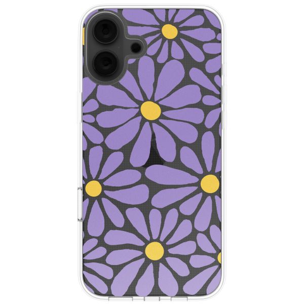 imoshion Coque design pour iPhone 16 - Tropical Violet Flowers Connect