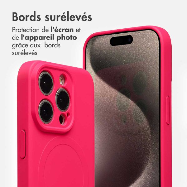 imoshion Coque Couleur avec MagSafe Apple iPhone 15 Pro - Neon Pink