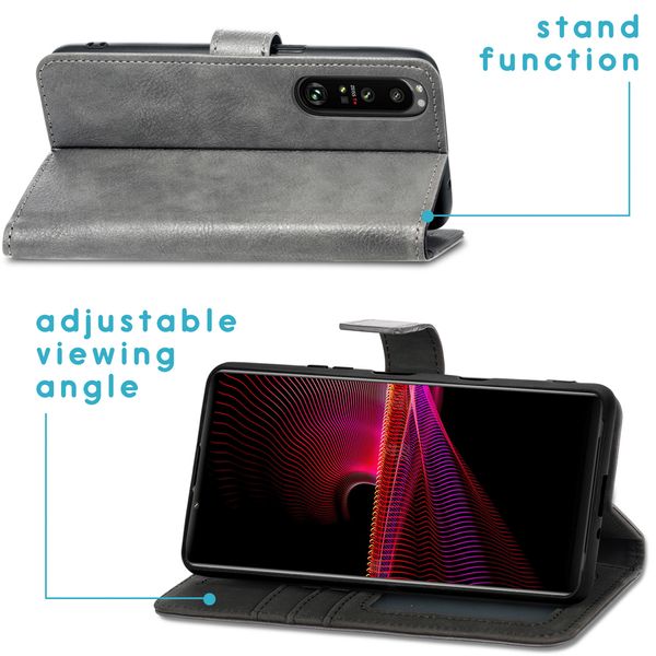imoshion Étui de télephone portefeuille Sony Xperia 1 III - Gris