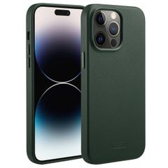 Accezz Coque arrière en cuir avec MagSafe Apple iPhone 14 Pro Max - Cedar Green