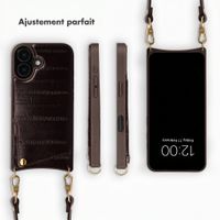 Selencia Nova coque arrière en cuir véritable avec porte-cartes Apple iPhone 17 - Dark Chocolate