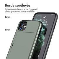 imoshion Coque arrière avec porte-cartes Apple iPhone 11 - Vert foncé