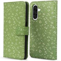 imoshion Étui de téléphone portefeuille Design Samsung Galaxy A36 - Green Flowers