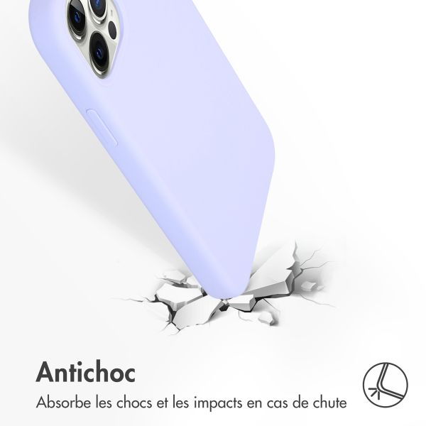 Accezz Coque Liquid Silicone Apple iPhone 12 (Pro) - Violet